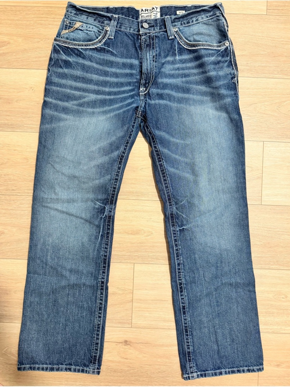 Ariat Men's Medium Blue Relaxed Straight Jeans